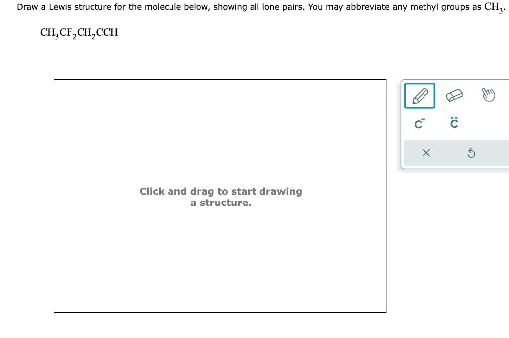 Solved Draw a Lewis structure for the molecule below, | Chegg.com