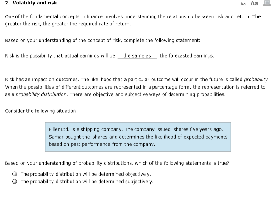 solved-2-volatility-and-risk-one-of-the-fundamental-chegg