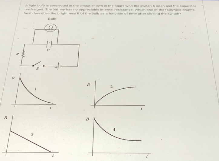 Solved A light bulb is connected in the circuit shown in the | Chegg.com
