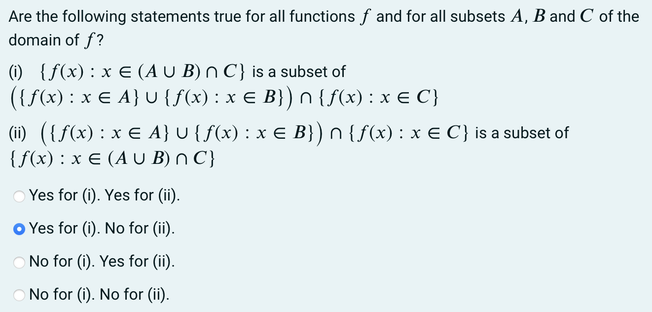 Solved Are the following statements true for all functions f | Chegg.com