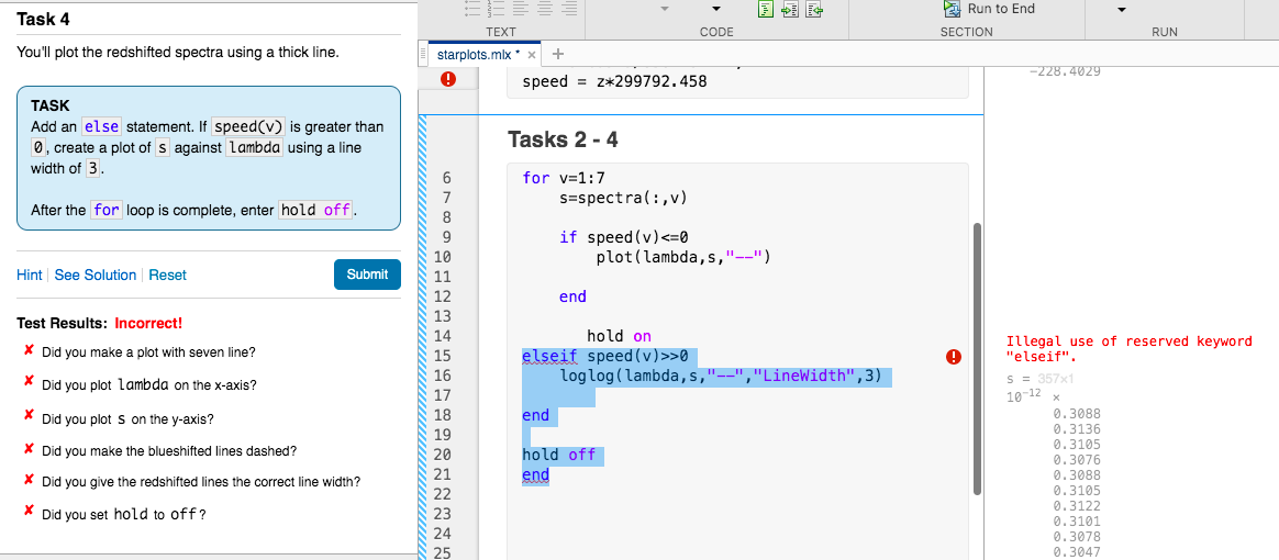 Solved Task 4 Run to End SECTION TEXT CODE RUN You'll plot | Chegg.com