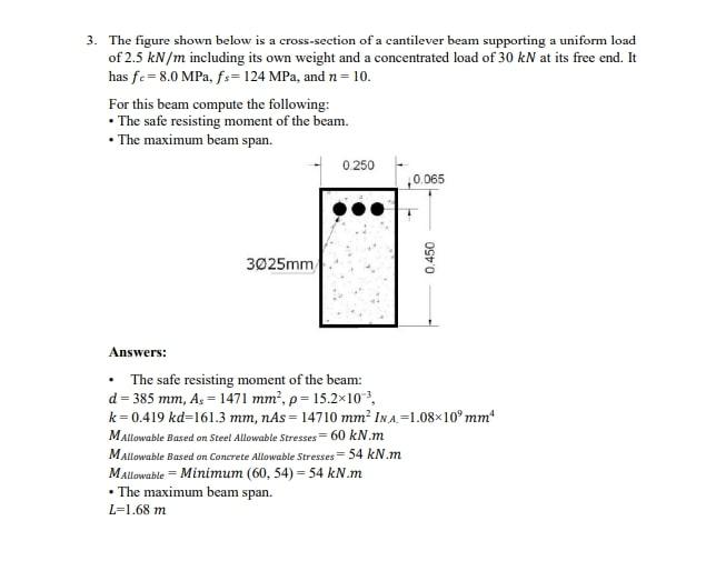 Solved 3 The Figure Shown Below Is A Cross section Of A Chegg