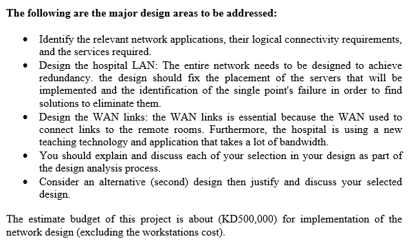 Solved Please i have a project ( network ) to design a | Chegg.com