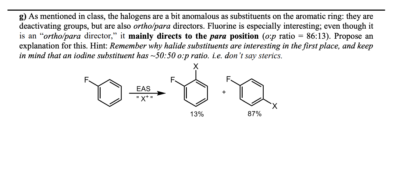 Solved g) As mentioned in class, the halogens are a bit | Chegg.com