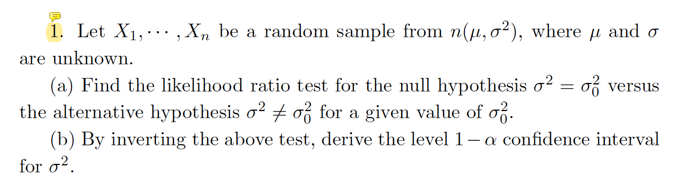 Solved I Let X1 Be A Random Sample From N 1 02 Chegg Com