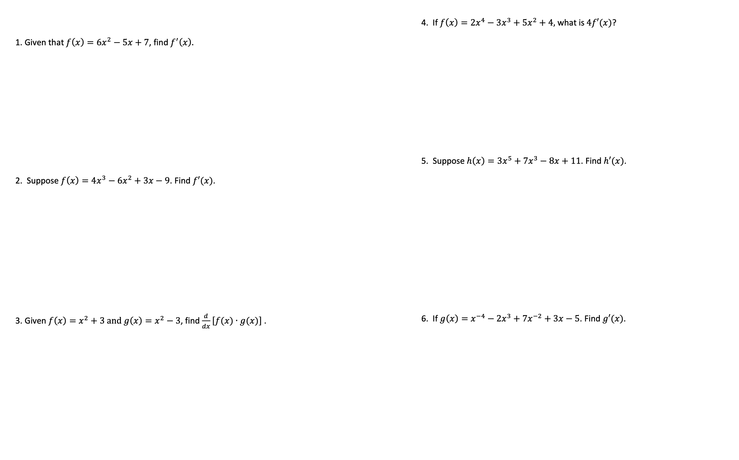 Solved If F x 2x4 3x3 5x2 4 what Is 4f x Given That Chegg Solved if f x 2x4 3x3 5x2 4 what is 4f x given that chegg