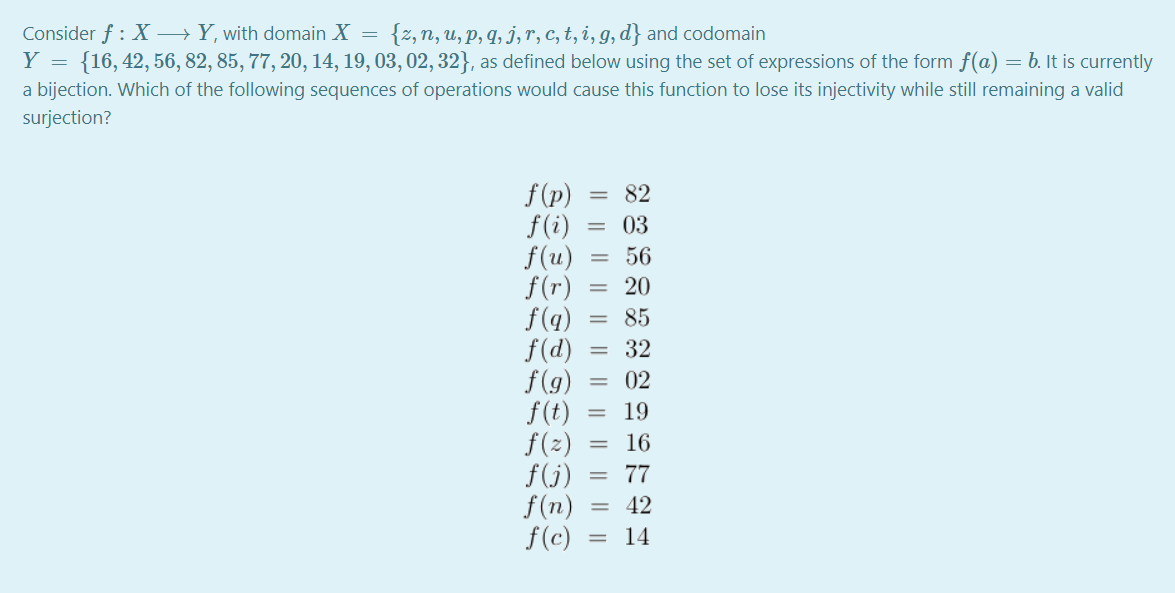 Solved Consider F X Y With Domain X Z N U P Q J Chegg Com