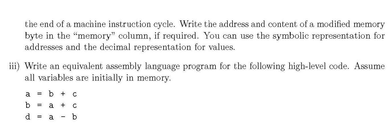 Solved Question 1 Accumulator Architecture In The Following, | Chegg.com