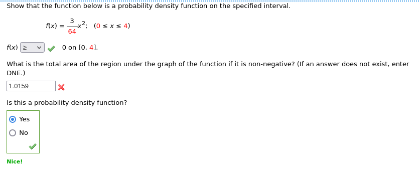 Solved Show That The Function Below Is A Probability Density | Chegg.com