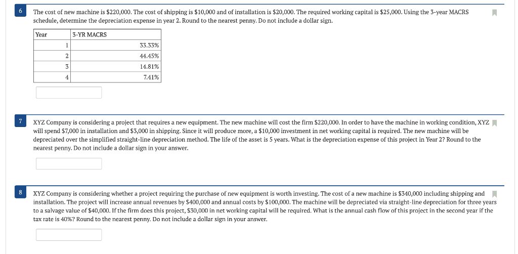 Solved The cost of new machine is $220,000. The cost of | Chegg.com