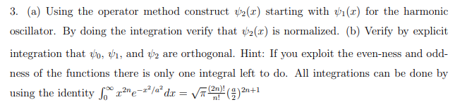 Solved 3. (a) Using the operator method construct 02 (1) | Chegg.com