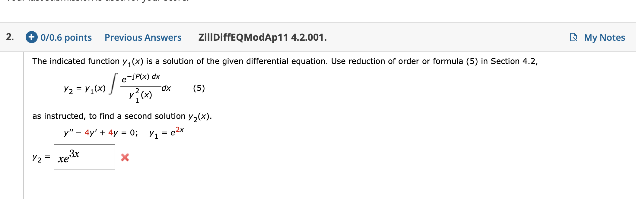Solved 2. 0/0.6 points Previous Answers zillDiffEQModAp11 | Chegg.com