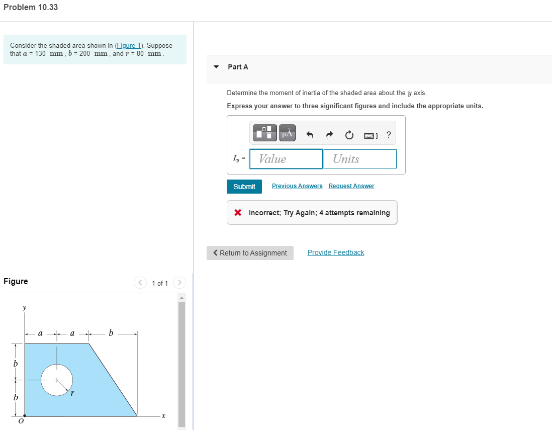 Solved Problem 10.33 Consider The Shaded Area Shown In | Chegg.com