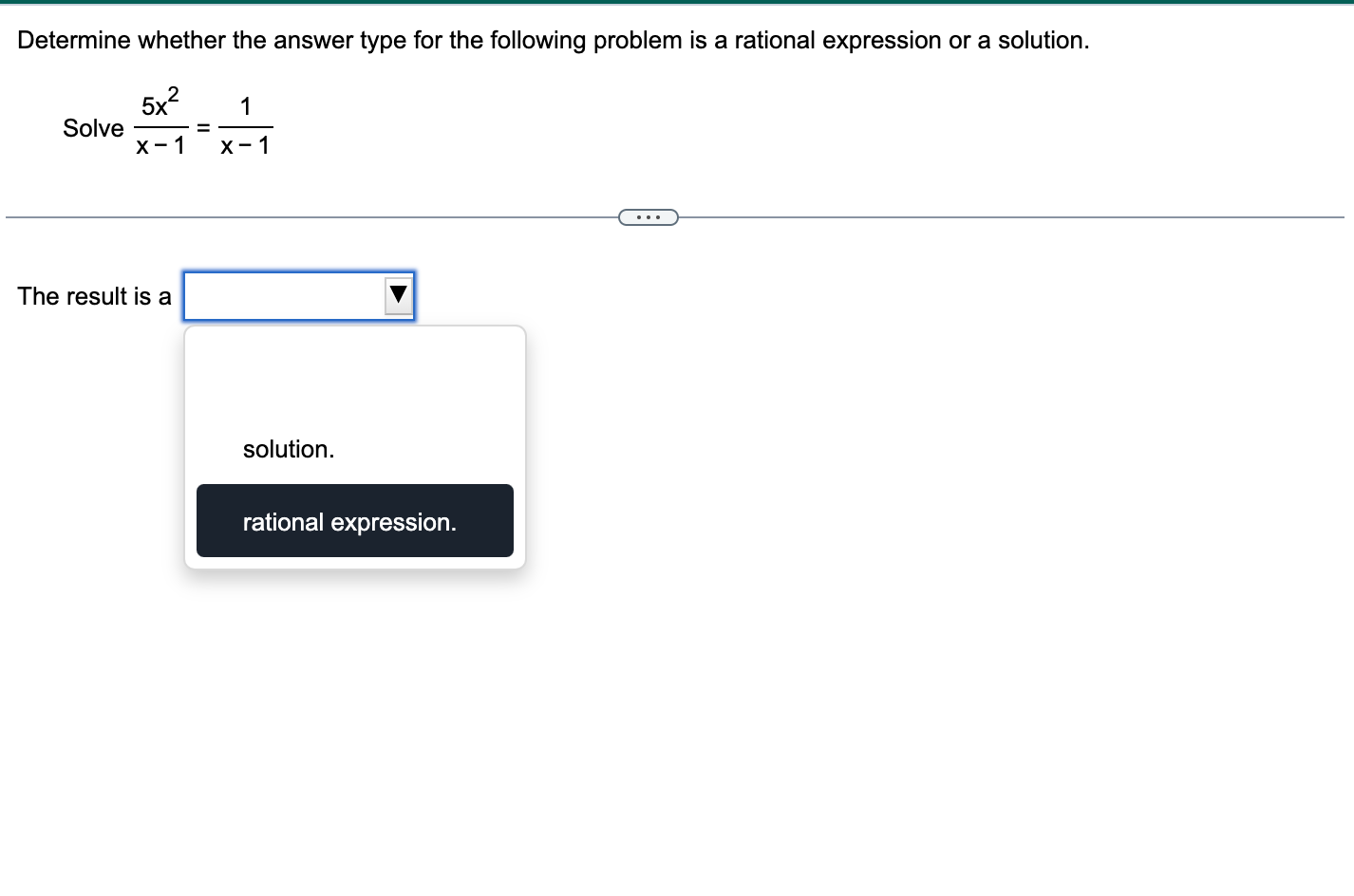 Solved Determine whether the answer type for the following | Chegg.com