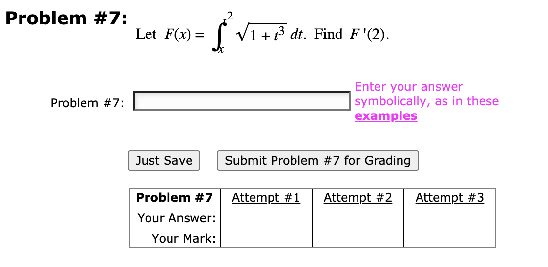 Solved Problem 7 Let F X V1 ß Dt Find F 2 Problem