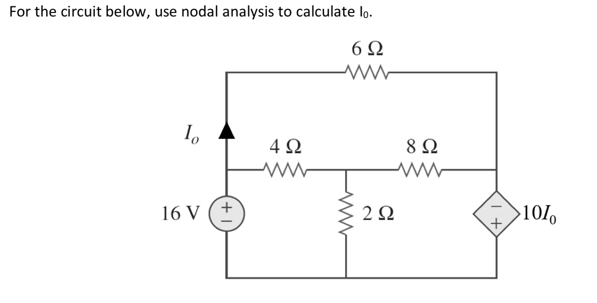 Solved For the circuit below, use nodal analysis to | Chegg.com