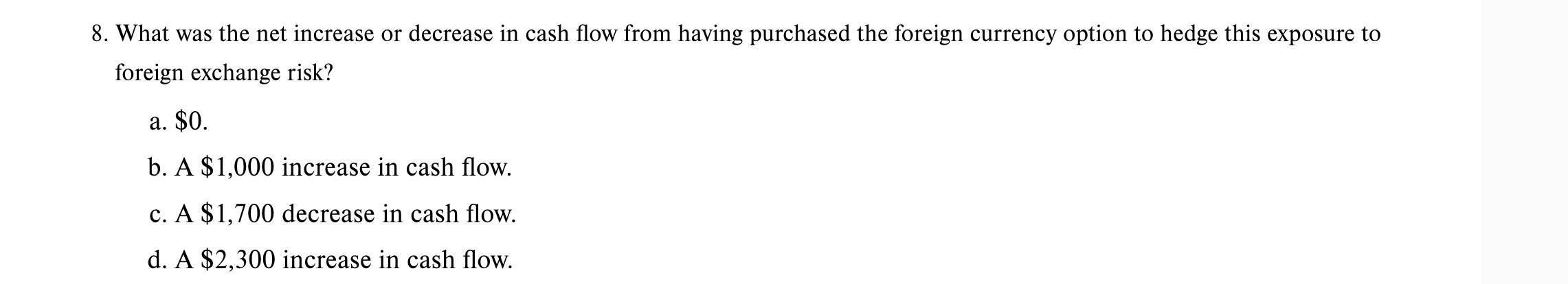 Solved Use the following information for Exercises 6 through | Chegg.com