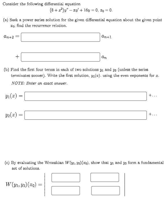 Solved Consider the following differential equation | Chegg.com