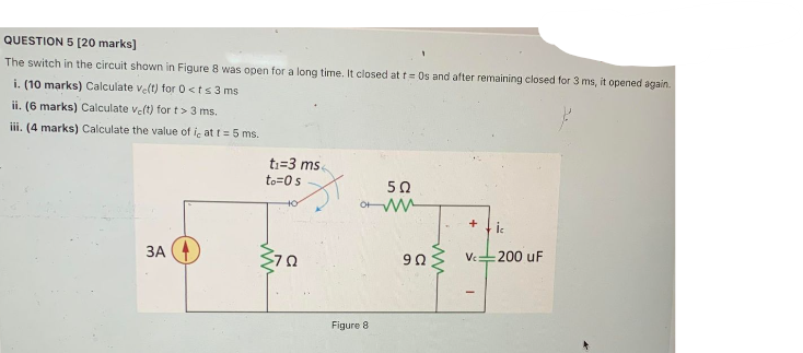 Solved The circuit shown in Figure 5 is being used to | Chegg.com