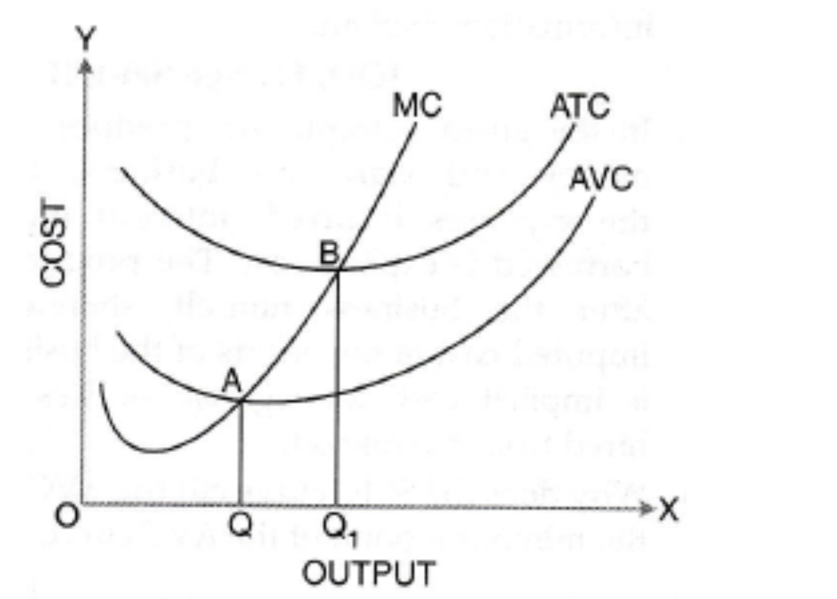 Solved when the marginal cost curve is above the average chegg