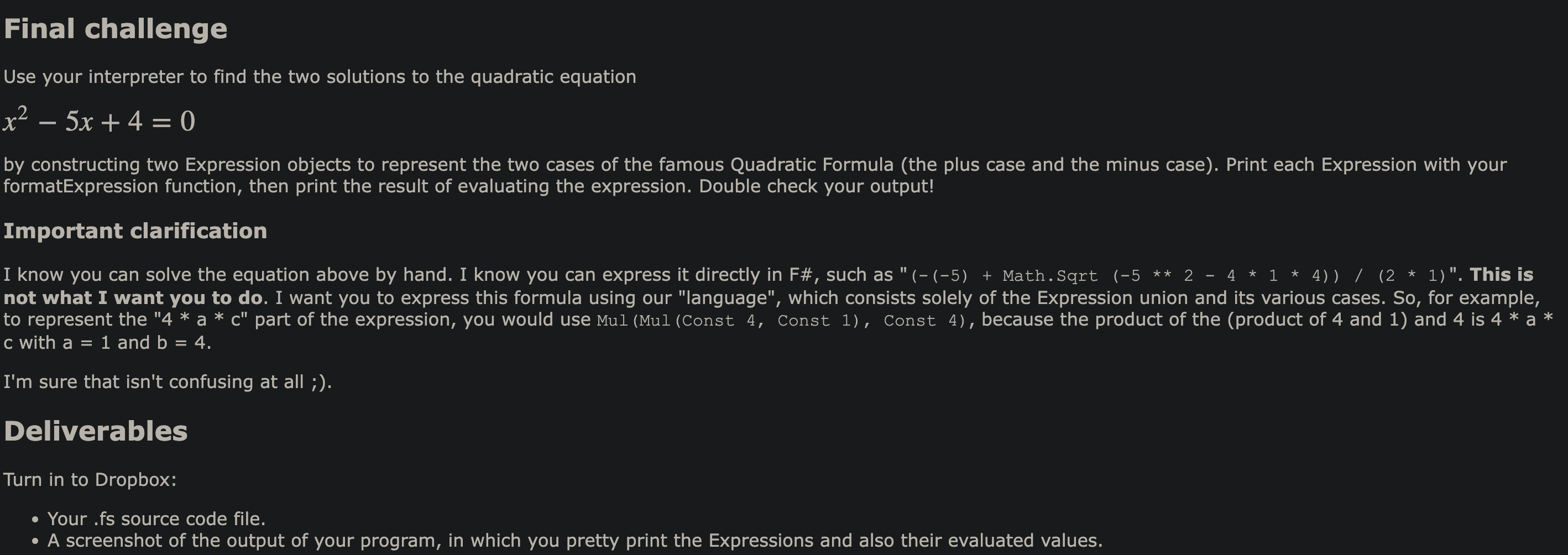 Solved Exit Fullscreen Homework 4: Up to Interpretation Due: | Chegg.com