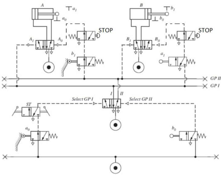 Solved Help with Hydraulic circuit diagram. Show, with the | Chegg.com