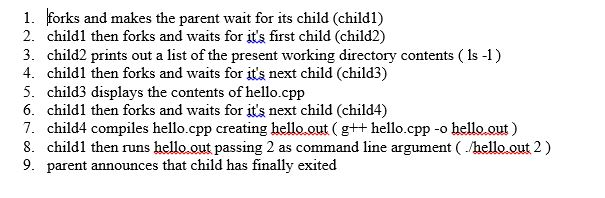 C++ homework using forks which will do the following: | Chegg.com
