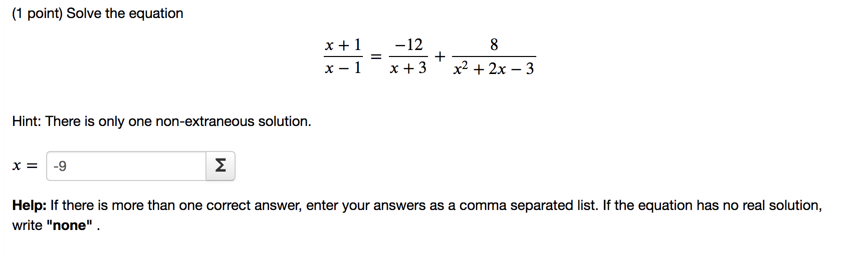 solved-1-point-solve-the-equation-x-1-x-1-12-x-3-8-chegg