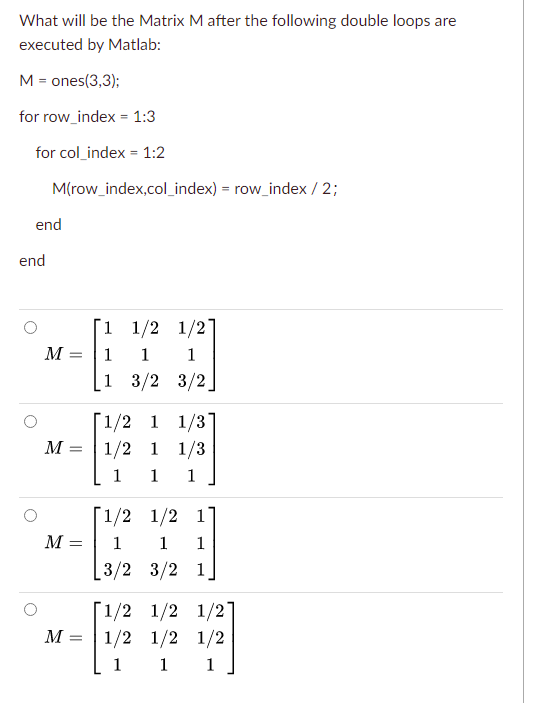 Solved What will be the Matrix M after the following double | Chegg.com