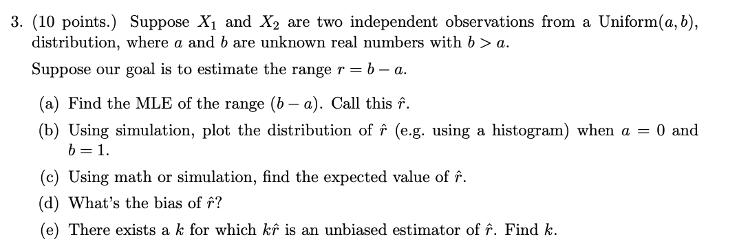 Solved 3. (10 points.) Suppose X1 and X2 are two independent | Chegg.com