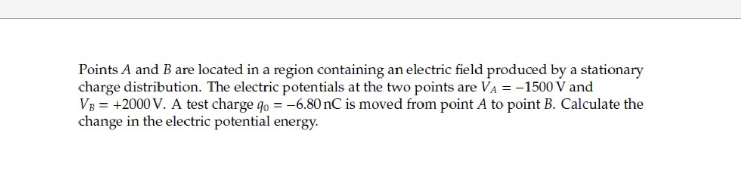 Solved Points A And B Are Located In A Region Containing An | Chegg.com