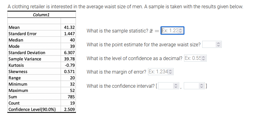 solved-e-average-waist-size-of-men-a-sample-is-taken-with-chegg