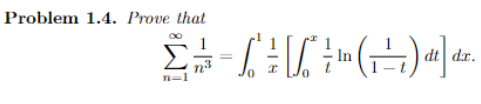 Solved Problem 1.4. Prove that | Chegg.com