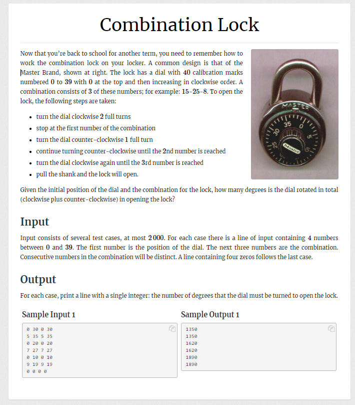 Solved Combination Lock Now That You Re Back To School Fo Chegg Com