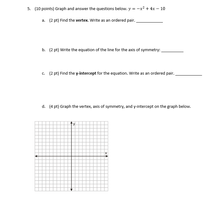 5 10 Points Graph And Answer The Questions Below Chegg Com