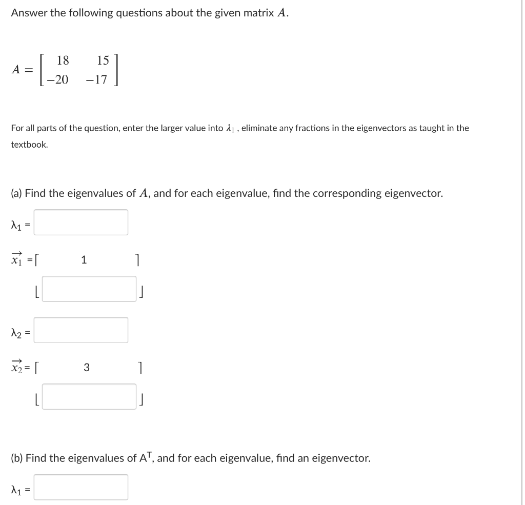 Solved Answer the following questions about the given matrix | Chegg.com