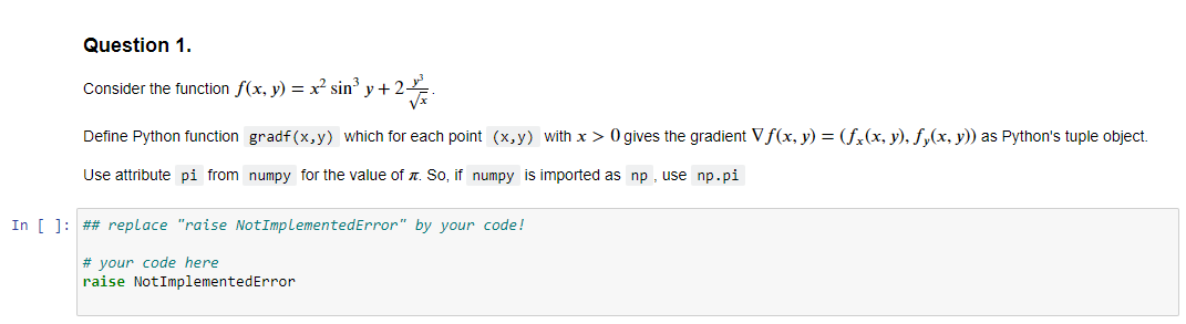 Question 1. Consider the function f(x, y) = x² sinº y | Chegg.com