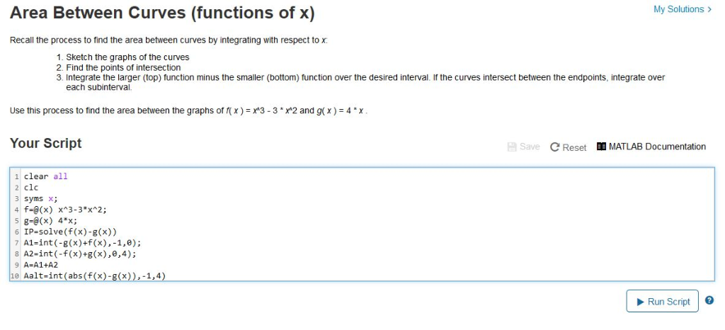 MATLAB: please help filling script box below. I | Chegg.com