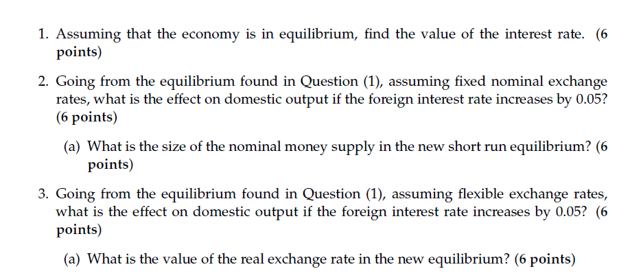 Solved Consider The Following Small Open Economy: с = 200+ | Chegg.com