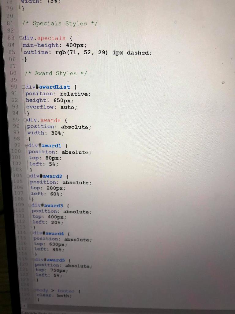 Solved hello - please help. I cannot get my code to display | Chegg.com