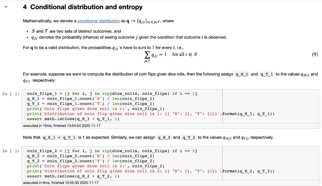 4 Conditional distribution and entropy | Chegg.com