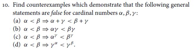 Solved 10 Find Counterexamples Which Demonstrate That Th Chegg Com