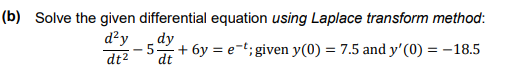 Solved Q3 (a) Solve the given partial differential equation: | Chegg.com