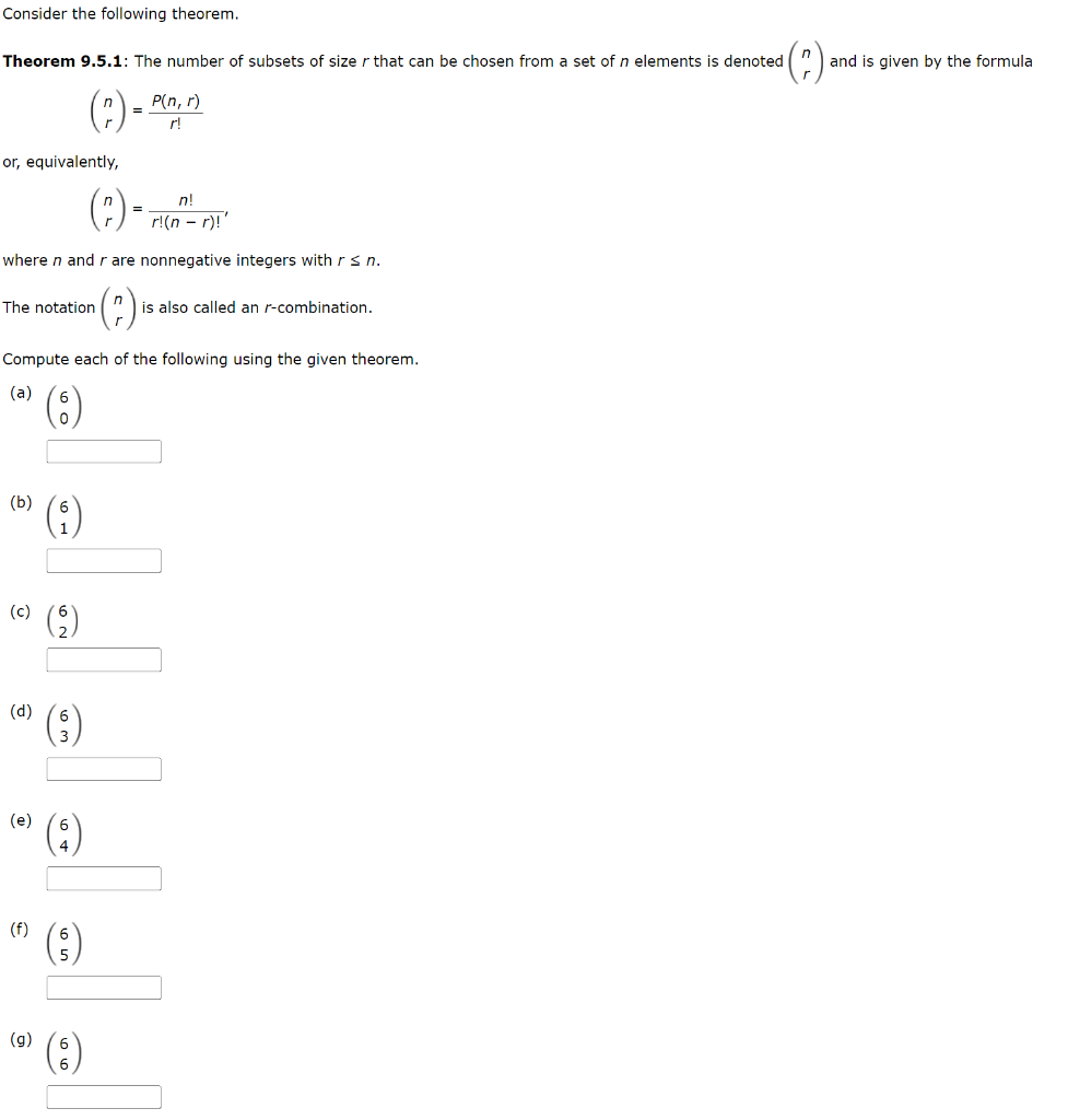 Solved Consider The Following Theorem. Theorem 9.5.1: The | Chegg.com