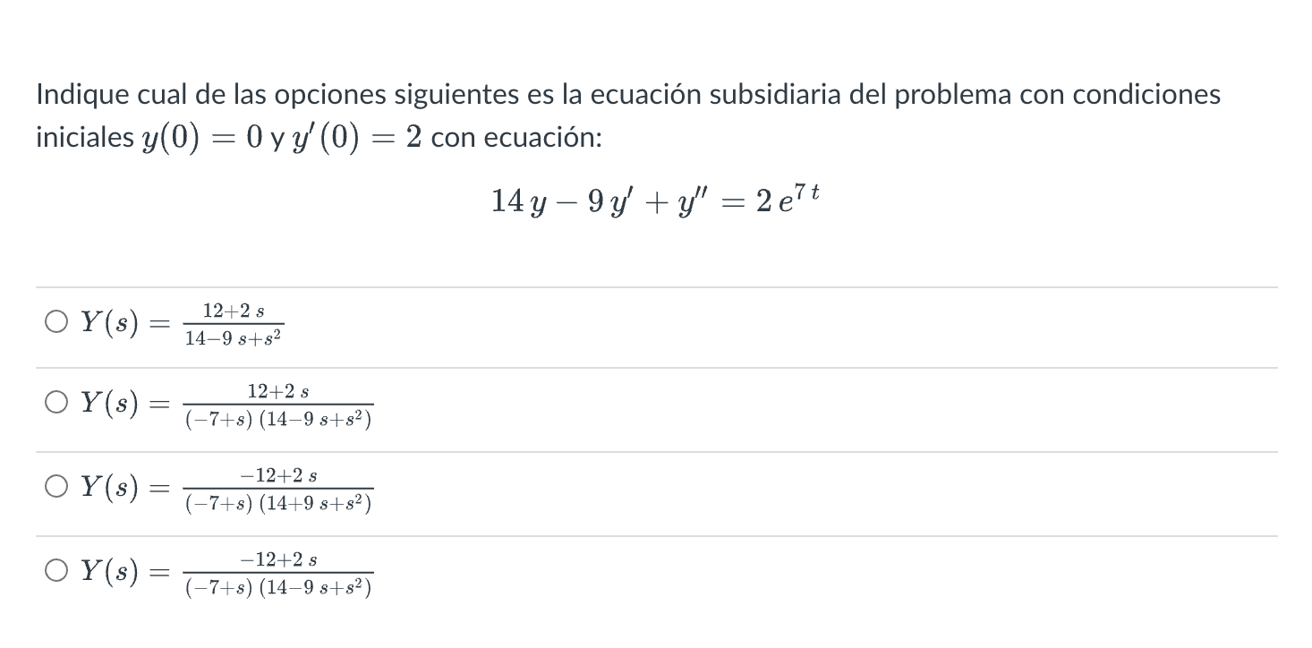 Solved = Indique Cual De Las Opciones Siguientes Es La | Chegg.com