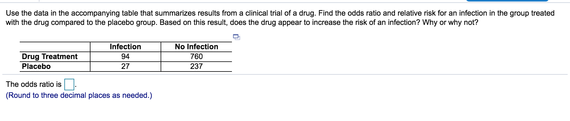 Part A Calculate The Odds Ratio Part B Calculate Chegg Com