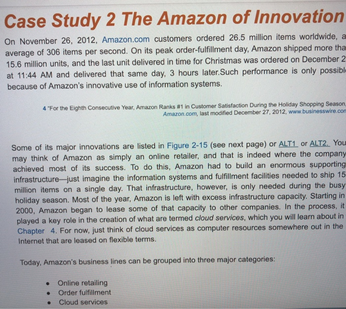 case study 2 the amazon of innovation