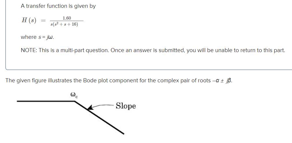 Solved A transfer function is given by H(s)=s(s2+s+16)1.60 | Chegg.com