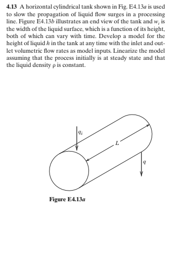 Solved 4.13 A horizontal cylindrical tank shown in Fig. | Chegg.com