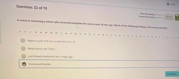 Solved Question: 61 of 70 Time Remaining on PuteRemaining A | Chegg.com